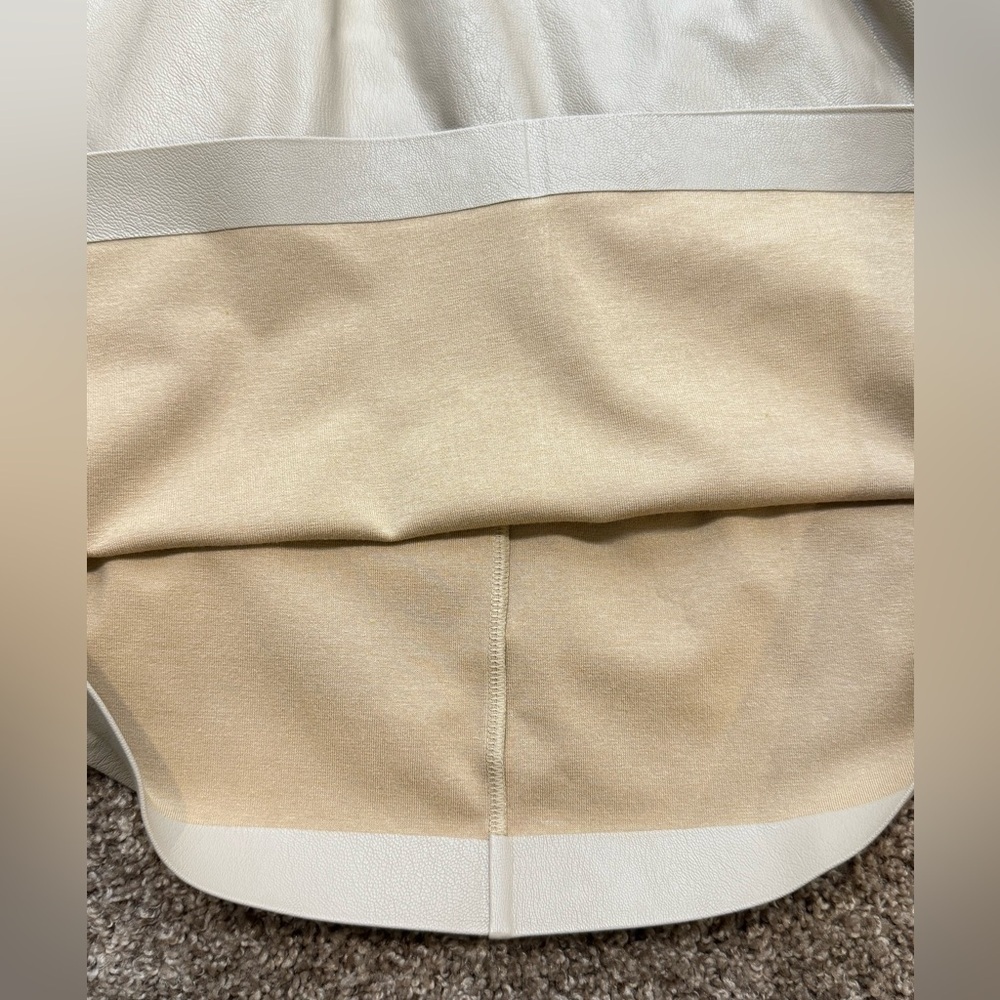 NWT Commando Faux Leather Smocked Dress Strapless Tan Medium Large Festival - Picture 6 of 9